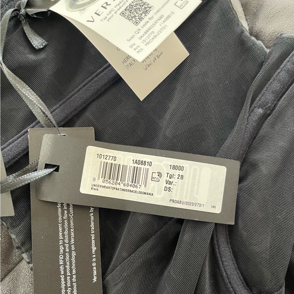 Versace Medusa Head Motif Allover Printed Bustier Top - Picture 6 of 8